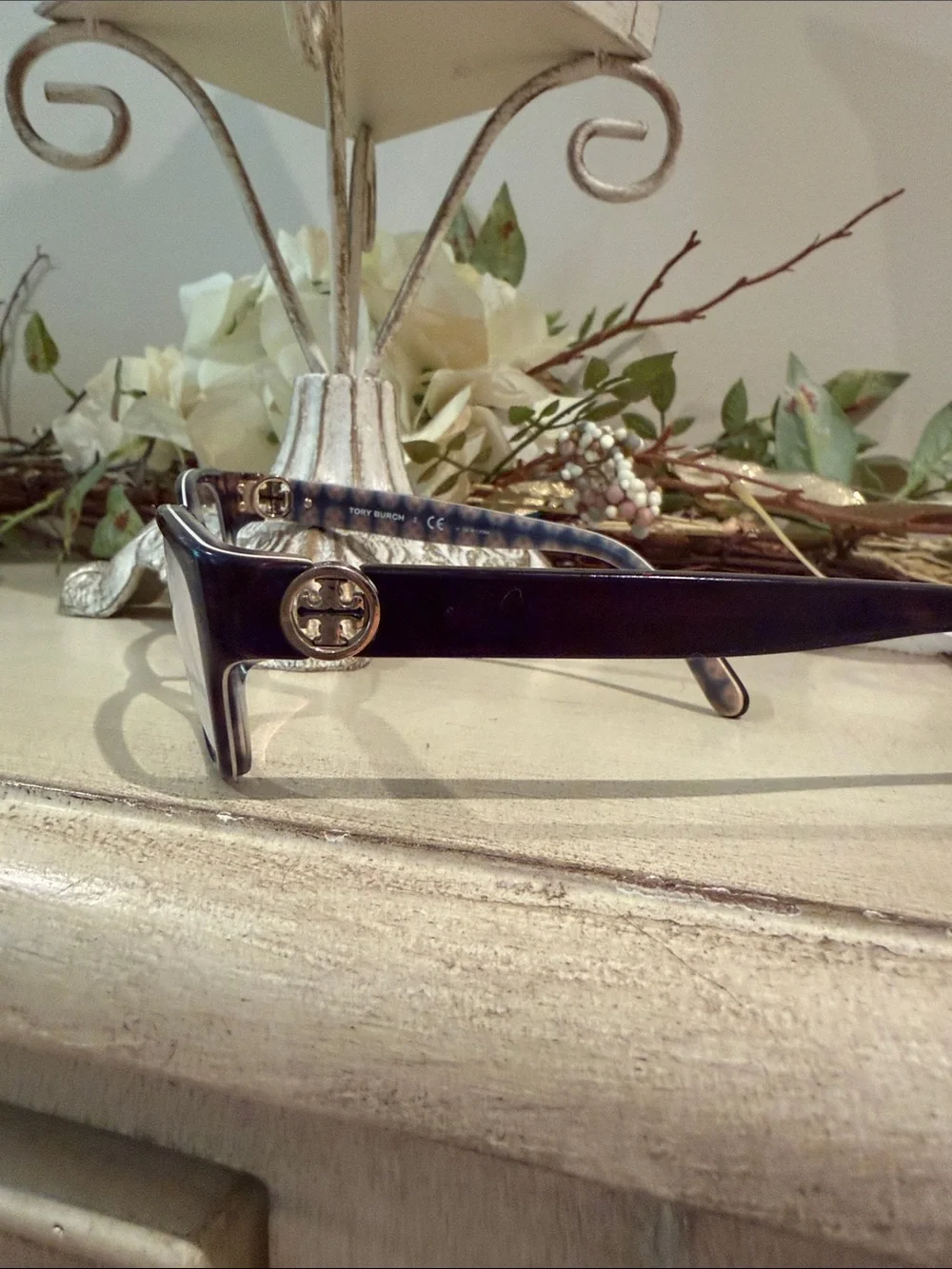 Tory Burch Tortoiseshell Brown Cat-Eye Glasses